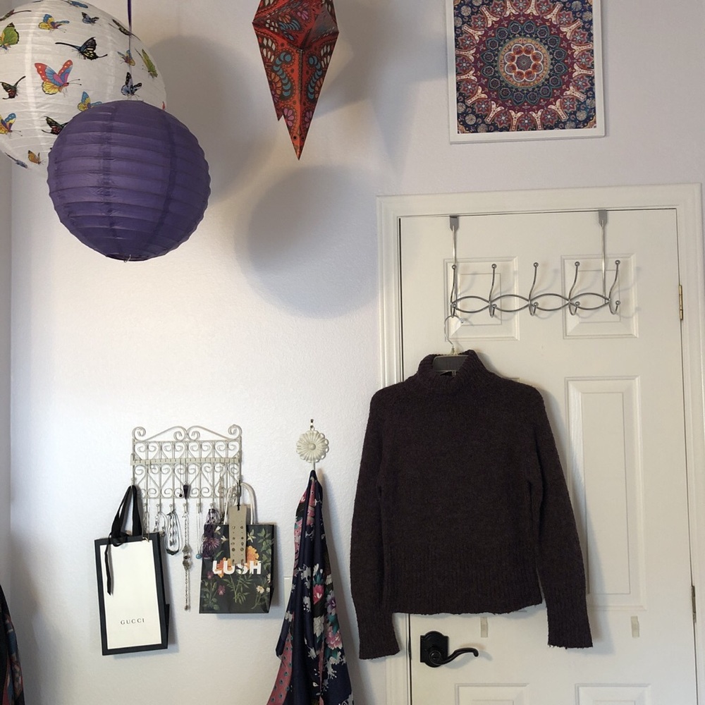 Chunky plum turtle neck sweater